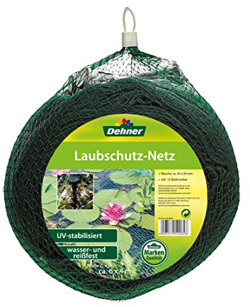 Dehner Laubschutz-Netz inkl. Bodenanker, ca. 6 x 4 m, Kunststoff, grün