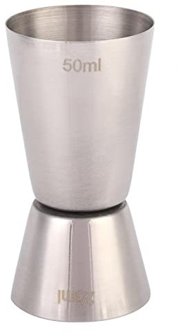 Kuuleyn Jigger da Bar, Jigger dosatore per Cocktail, misurino per liquori, Jigger da Barista, misurino per Vino in Acciaio Inossidabile 304 Doppio Jigger da Cocktail per Bar(50/25cc)