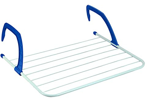 Acan Tradineur - Tendedero Plegable para balcón o radiador, Metal y plástico, 7 Metros de tendido, Soporte para Tender Ropa - 62 x 50 x 16,5 cm - Color Aleatorio