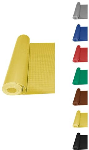 JARDIN202 - Pavimento de círculos | Suelo de Caucho | Colorfull | Rollo de la Medida seleccionada | Rollo: 1x5 Metros (Amarillo)