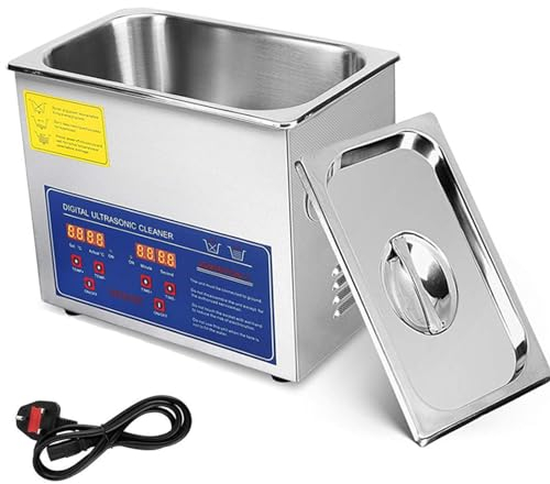 ZXSYYDS Professional Ultrasonic Parts Cleaner,Portable Ultrasonic Cleaner,Adjustable Temperature/304 Stainless Steel, for Dentures Jewellery Glasses Watches Glasses Ultrasonic Cleaner,6L