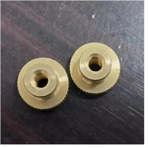 SeroNi Écrou à Pouce moleté en Laiton, Type de Trou traversant, M3 M4 M5 M6 M8, 5/10 pièces/lot(M3 10PCS)