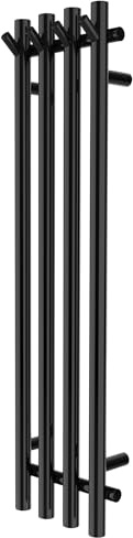 Heated Towel Rack, Towel Warmer with Timer, Wall Mounted hot Towel Warmer Rack for Bathroom, Hardwired or Plug-in Models Vertical Towel Heater Black1