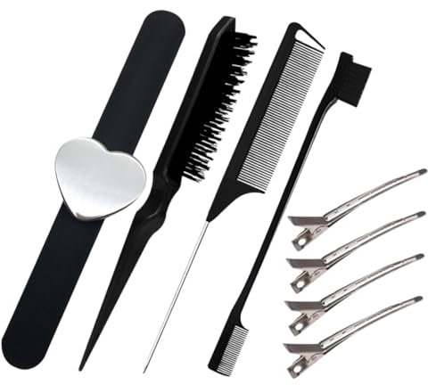 Angoily Rattenschwanzkamm Und Entwirrungskamm Für Lockiges Haar Haarstylingkämme Aus Metall Und Kunststoff Doppelseitiger Kamm Für Zuhause