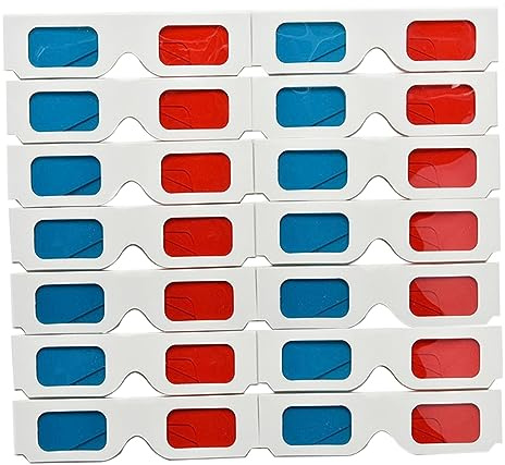 50 Stück 3D-papierbrille mit Roter und Blauer Linse für Kino
