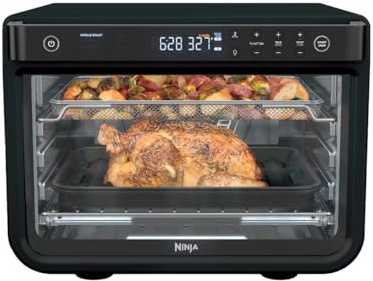 Ninja DT202BK Foodi 8-in-1 XL Pro Air Fry Oven, Large Countertop Convection Oven, Digital Toaster Oven, 1800 Watts, Black, 12 in. (Renewed)