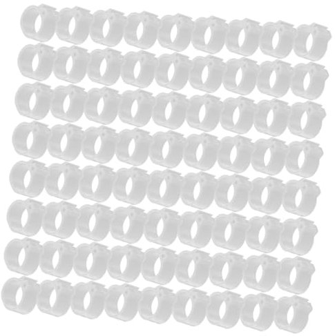 VANZACK 100stücke Weiße Tauben-fußringe Identifikationsringe Für Vögel Robust Und Langlebig Zur Unterscheidung Verschiedener Rassen Geeignet Für Tauben Papageien Und Heimtiere