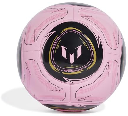 Adidas Unisex Messi Club Ball, Light pink/Black/Dark Football Gold, 5