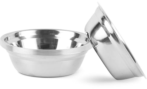 WENLISELL 8 PCS Stainless Steel Serving Bowl, 20cm Metal Deep Mixing Bowl | Stainless Steel Prep Bowls for Cooking