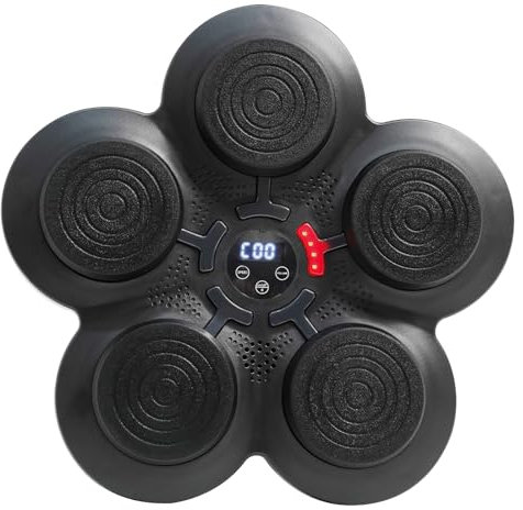Alnemy Musik Boxmaschine,Wall Mount Uppercut Boxing Training Punching,Boxen LED Wand Boxing Target Smart Elektronische für Zuhause,Fokus Agility Training