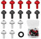 15 STK Motorrad Verkleidung Schrauben, M5 x 16mm Motorrad Windschild Befestigung Schrauben, Aluminium Windschutzscheibe Bolzen für Motorrad, Roller Windschutzscheibe (Silber, Schwarz, Rot)