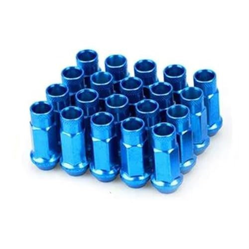 WTIXCRQ Radbolzen Radschraube Kompatibel Mit Toyota Stahl-Autofelgen, Radmuttern, Radschrauben, Radmutternscheiben, Radsicherungsmuttern, 20 Stück(Baking Blue,M12x1.25)