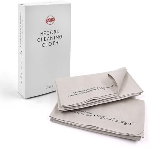 MayRecords Record Cleaning Cloth, 2 Pack Anti-Static Microfiber Lint Free, 15.75''x15.75'' Extra Large Vinyl Cleaner for Your LP Collection, Glasses, TV Screen