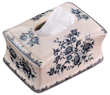 Kosmetiktücher Box Taschentuchbox, Keramik, dekorativer Taschentuchbox-Halter, chinesischer Taschentuchspender, Serviettenhalter for Badezimmer, Schlafzimmer, Wohnzimmer für Esszimmer Badezimmer Schla