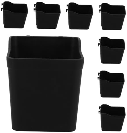 Contenitori Portaoggetti Pannello Forato 8 Pezzi Abs Nero | Garage e Craft Room, Stile Moderno, Organizer Versatile, Accessori per Banco da Lavoro e Ferramenta