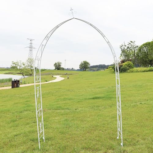 Gothic Garden Arbor 8.2 FT Ideal for Climbing Vines Balloon Decor Birthday Parties Easy Assembly Black & White Options Outdoor Pergola Arch for Stunning Garden Decor