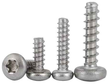 Vis autotaraudeuse à queue plate en acier inoxydable 304, longueur de filetage 4 mm à 25 mm(19mm,M2.9-100pcs)