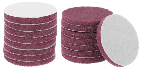 sourcing map 16 spugne abrasive da 500 grane, 10,2 cm, per trapano elettrico a cerchio e ad anello, per la pulizia della cucina domestica, colore rosso