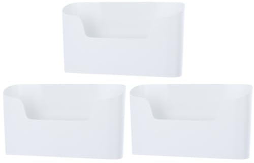 Lot de 3 organiseurs de dossiers muraux en plastique, bacs de rangement de bureau faciles à installer, organiseurs muraux peu encombrants pour papiers et courriers
