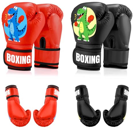 Kids Boxing Gloves for Boys & Girls, Youth Boxing Training Gloves for Kids Age 3 to 9 Years, 4OZ Training Sparring Gloves for Punching Bag Kickboxing Muay Thai MMA