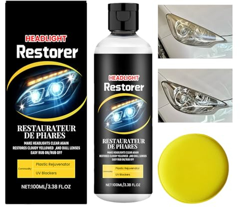 Spray trasparente per fari, 100 ml, detergente per vetri auto, accessori per esterni, set di pulizia per camper, berlina, camper e camper