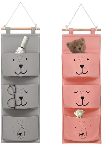 2 pcs Wand Hängen Tasche,Hängeorganizer camping,Tür Organizer Hängend | Badezimmer Hängende Tasche mit 3 Taschen,Faltbare Hängetasche Organizer,Hängeaufbewahrung Wandregal