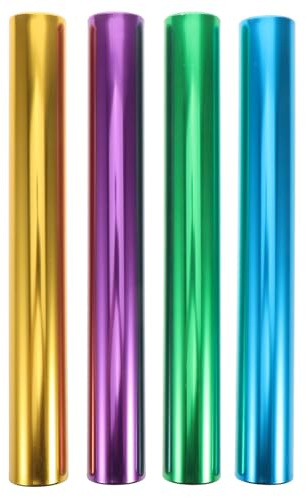 DEARMAMY Bastoni da Staffetta in Lega di Alluminio 38mm 4 Pezzi Colorati per Gare di Corsa Leggera Competizione Scuole Interni ed Esterni