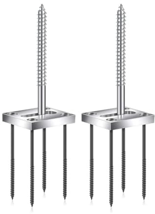 Wadakada Newel Post Mounting Kit- 2 Sets Wood Handrail Installation Hardware Fastener Works on Finished Floors, Stairs