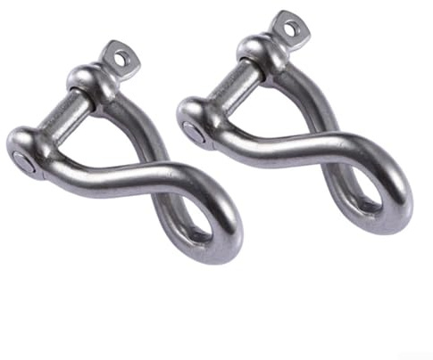 DAZZLEEX Grillo a vite in acciaio inossidabile 316, 8 mm, 10 mm, 12 mm, resistente, resistente, per imbarcazioni e uso esterno, confezione da 2 (8 mm)