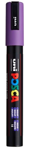 uni-ball 182534 - Marcatore POSCA con punta tonda media, viola