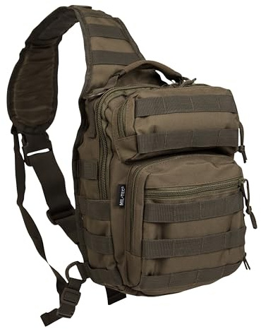 Mil-Tec One Strap Assault Pack • Sling Bag mit MOLLE-System • Taktische Molle Tasche • Militär Rucksack • Kompakte Crossbody Schultertasche für Wandern, Reisen, Alltag • Umhängetasche