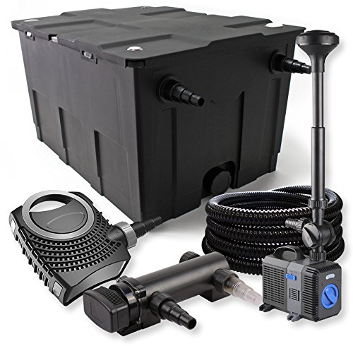 SunSun 1-Kammer Filter Set 60000 l 18 W UVC Teich Klärer NEO8000 70 W Pumpe Schlauch Springbrunnen