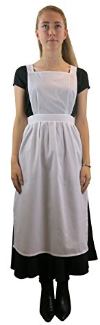 Brigitta Ladies Pinafore Apron white