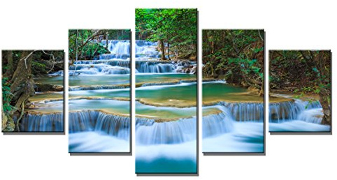 bestpricepictures 160 x 80 cm Impression sur Toile Cascade 5611 Peinture/Image/Tableau/Decoration sur châssis