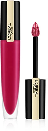 L'Oreal Paris Rouge Signature Matte Liquid Lipstick 114 I Represent (Raspberry Pink), Ultra Lightweight, Bare-Lip Sensation, Up to 24H Longwear