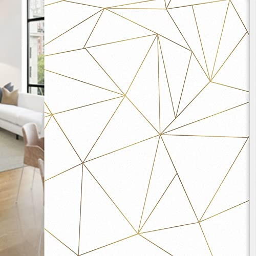 FILMGOO Fensterfolie Sichtschutz Bickdicht Fenster Dekofolie Privatsphäre Sichtschutzfolie Statische Haftenden Glasaufkleber Anti-UV Selbsthaftend Folie für Zuhause Büro Wohnzimmer(Weiß 44.5 x 200 cm)