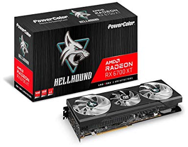 PowerColor Hellhound AMD Radeon RX 6700 XT Gaming Grafikkarte mit 12 GB GDDR6 Speicher, angetrieben von AMD RDNA 2, Raytracing, PCI Express 4.0, HDMI 2.1, AMD Infinity Cache AXRX 6700XT 12GBD6-3DHL