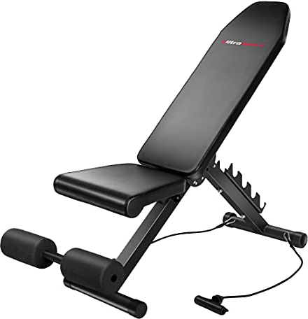 Ultrasport Panca Per Pesi Con Rack, verstellbar in Cinque Altezze, per Bankdrücken, Sit-Up, Con Maniglie Per Dips, kann als Panca Inclinata, Sedile Confortevole usw. verwendet werden