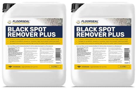 Floorseal Black Spot Remover Plus - Max Power - Removes Lichen, Algae & Bird Droppings (10 Litre)