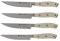 Albert de Thiers - L'IRRESISTIBLE - Set de 4 Couteaux à Steak - Lames Acier Inoxydable Microdentées - Manches Ergonomiques - Design Élégant - Boîte Cadeau Raffinée