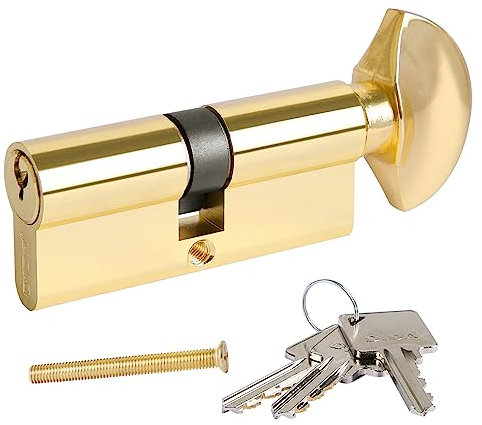 DIDA® 70mm Thumb Turn Euro Cylinder Lock 35T/35 UPVC Barrel Lock with 3 Keys Anti-Pick Anti-Bump Anti-Drill Door Barrel Lock with Key Euro Single Cylinder Lock Barrels High Security BS EN 1303:2005 G