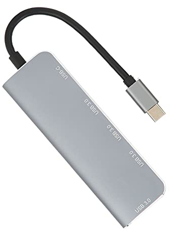 Hub USB C, 5 in 1 USB C a 4 X USB 3.0 + Type‑C PD3.0 Data USB Splitter Docking Station di Ricarica Supportato per Tablet Telefono Cellulare Notebook PC, unità Flash, HDD Mobile