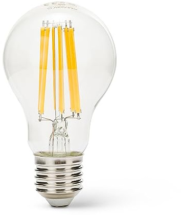 Velamp lampadina LED a filamento forma a goccia (A60) - Classe A - Attacco a vite Grande (E27) - Potenza 5W Equivalenti 75W - Luminosità 1055lm - Temperatura colore 4000K (luce naturale)