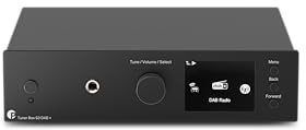 Pro-Ject Tuner Box S3 DAB+, radio internet con DAB, sintonizzatore DAB+ e FM, telecomando, Wi-Fi, amplificatore per cuffie (nero)