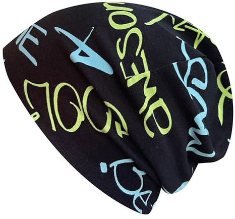 Wollhuhn Kinder Beanie Mütze Shorties Handmade in Germany - Wendbar Zweilagig Baumwolle - Für Mädchen Jungs Ganzjährig - Cool Und Lässig