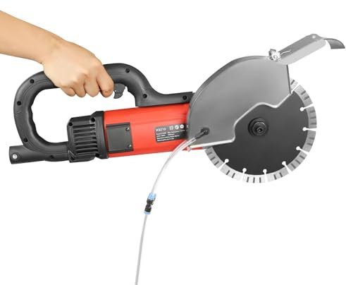 Betonsäge Elektrische Steinsäge 5200W Elektrische schnurgebundene Betonsäge mit 21cm Sägeblatt, 68mm Max. Schnitttiefe, Betontrennmaschine für Schneidet Beton und Granit