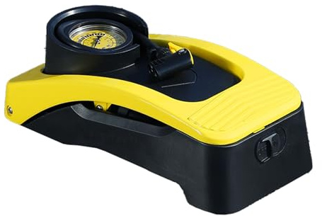 Bomba de Aire de pie de Bicicleta, Bomba de pie,Bomba de neumáticos de Bicicleta Ligera con manómetro - Herramienta Inflable para balones de Baloncesto, Pelotas de fútbol, colchón aéreo, Pisco
