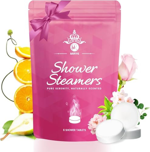Mr. MIRYE Shower Steamers – 6-Piece Pack (with Soothing fragrances). Perfect as Birthday Gifts and Mother's Day Gifts. (Pink)
