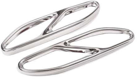 Abrazadera de la Punta del Escape Embellecedor de Cubierta de Tubo de para Escape Cromado de Acero Inoxidable para Mercedes para Benz Clase S W222 2018 2019
