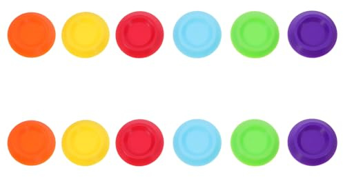 TOGEVAL Ciotole per Alimentatore Insetti 12 Pezzi in Plastica Rotonda Design Salvaspazio e Pulizia Minima per Terrario Piccoli Contenitori per Cibo e Acqua Colore Casuale